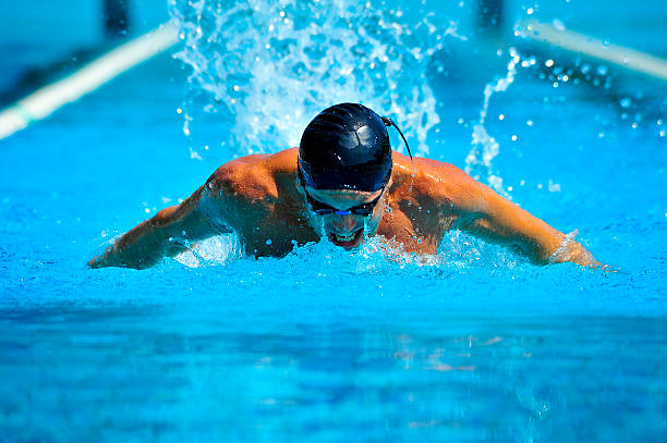 Professional swimmer stock photo