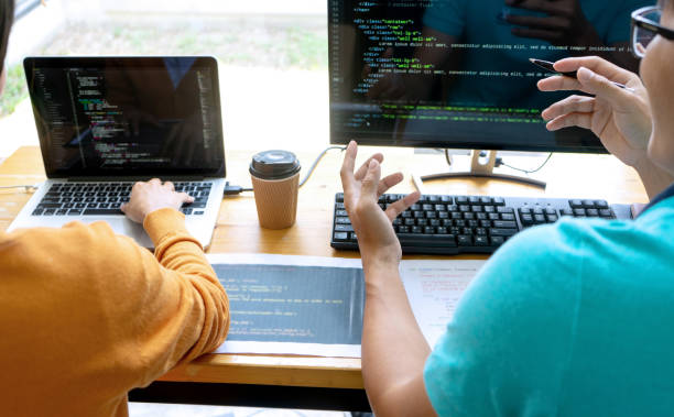 programmer work with Developing programming stock photo