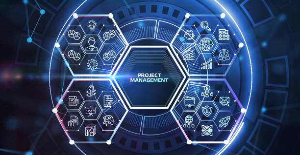 Project management concept. Business, Technology, Internet and network concept stock photo