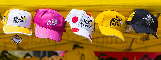 Promotional Caps - Tour de France 2015 stock photo