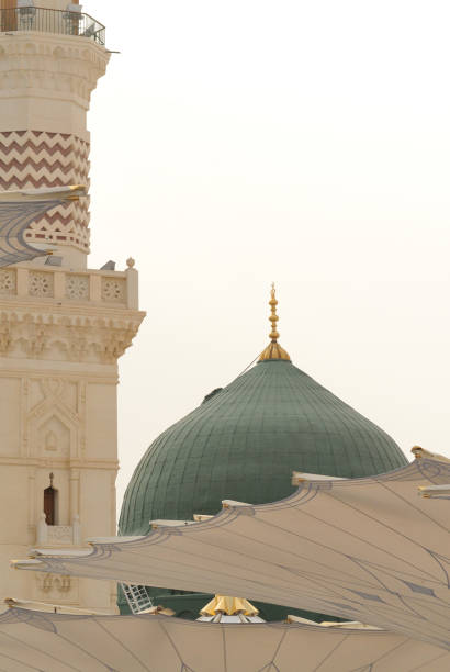 Prophet’s Mosque in Medina Saudi Arabia stock photo