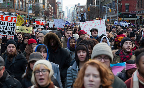 Protest in New York stock photo