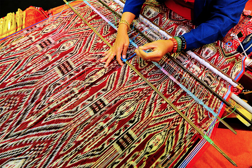 traditional handwoven pua textile weaving