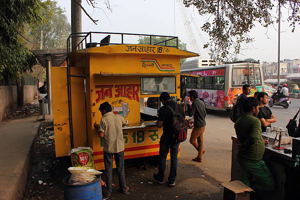 JAN AAHAR - Public food stall by Delhi Govt stock photo