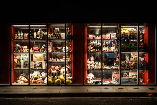 Puppet show window Puppet show window. Shooting Location: Tokyo metropolitan area display cabinet stock pictures, royalty-free photos & images