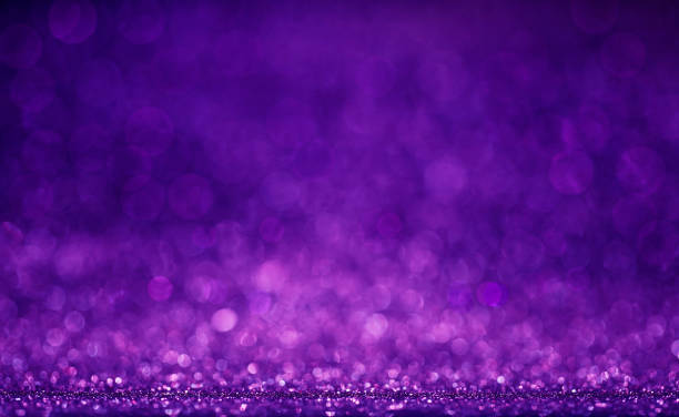 Purple Defocused Lights Background stock photo