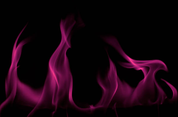 Purple flames stock photo