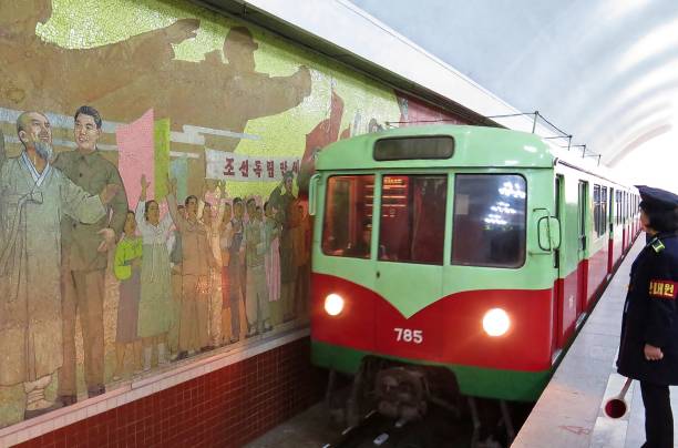 Pyongyang Metro stock photo