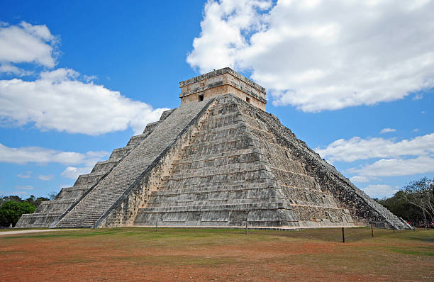 Pyramid El Castillo, Chichen Itza, Mexico stock photo