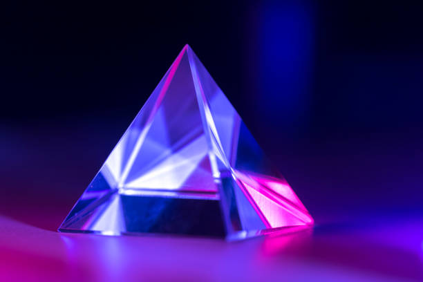 pyramid optical prism stock photo