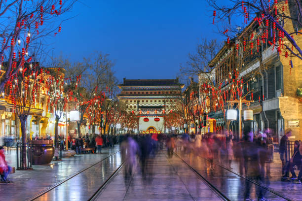 Qianmen street, Beijing, China stock photo