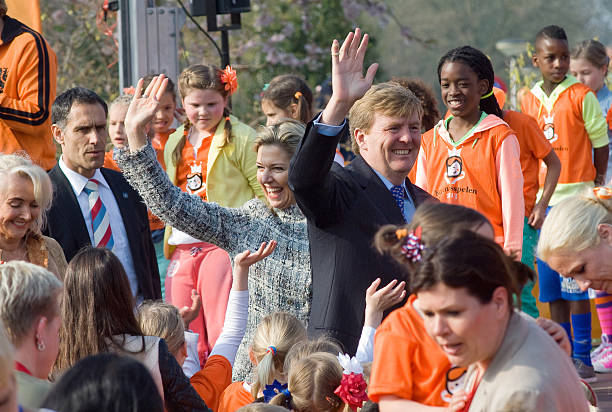 Queen Maxima and King Willem Alexander stock photo