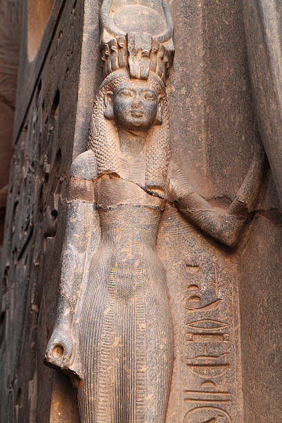 Queen Nefertari, Luxor Temple, Egypt stock photo