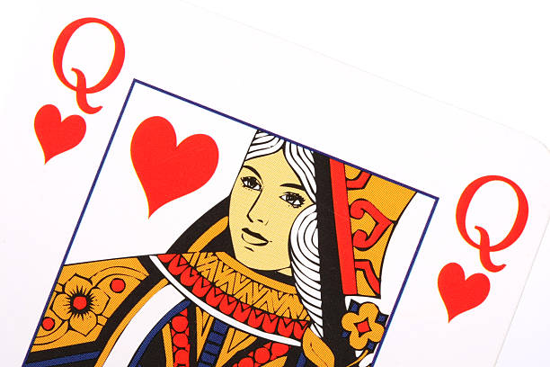 королева сердцевин - queen of hearts cards pictures стоковые фото и изображ...