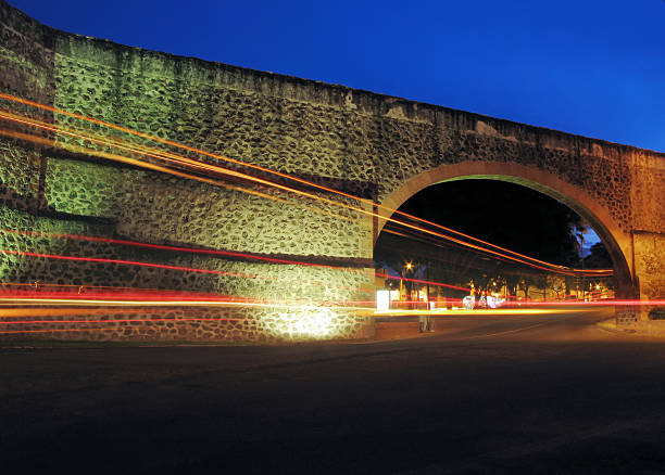 Queretaro's Los Arcos Aqueduct stock photo