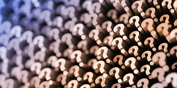 Question mark background, 3d rendering stock photo