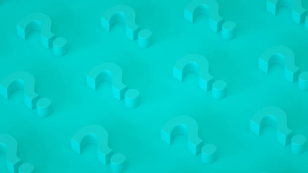 Question Mark Background 3d rendering of question mark on colorful background. cuirz stock pictures, royalty-free photos & images