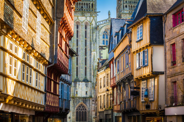Quimper in Brittany, France stock photo