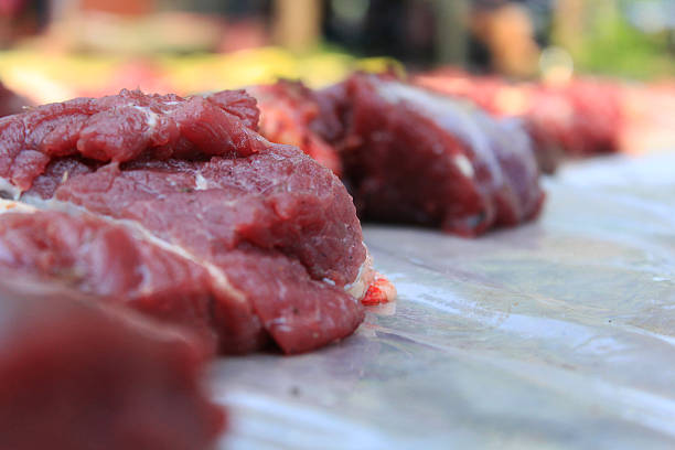 Qurban meat sacrificial meat eid al adha stock pictures, royalty-free photos & images