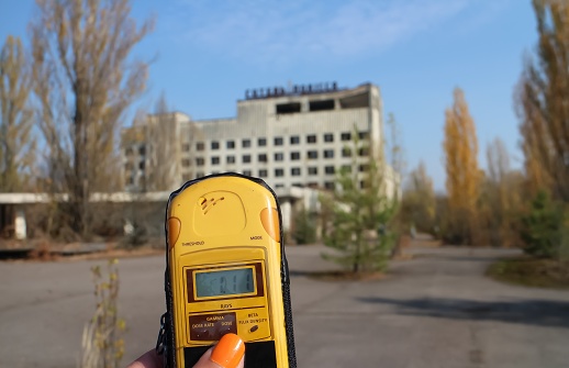 Radiation At Polissya Hotel In Pripyat Chernobyl Exclusion Zone Stock Photo  - Download Image Now - iStock