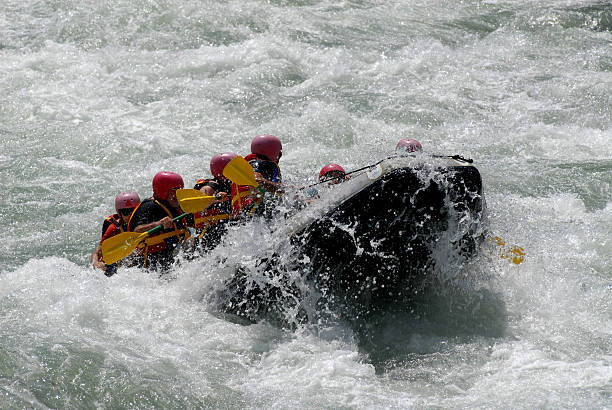 Rafting on the Coruh River stock photo