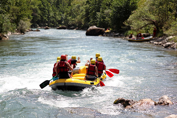 Rafting Sport Rafting Sport inflatable raft stock pictures, royalty-free photos & images
