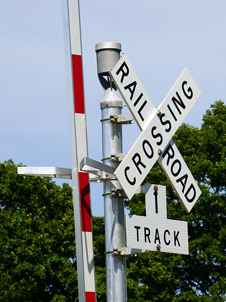 Railroad Crossing stock photo