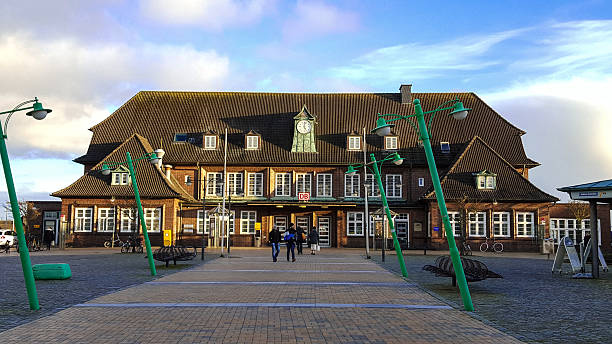 Railway station Westerland - Sylt stock photo