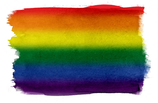 lgbt rainbow gay community flag - europride 插圖 個照片及圖片檔