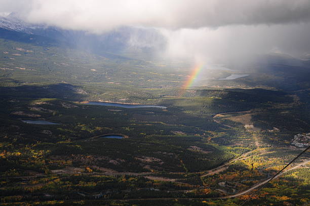Rainbow over Jasper stock photo