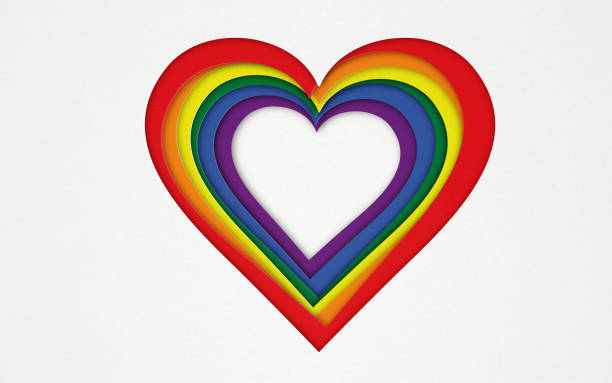 rainbow pride heart - europride 插圖 個照片及圖片檔