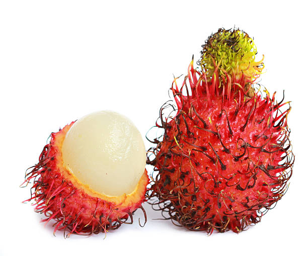 Rambutan (dragon eye) fruit stock photo