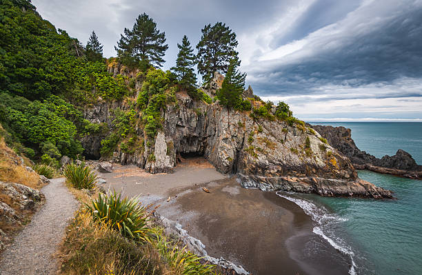 Rarangi Beach, New Zealand stock photo