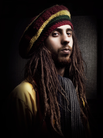 Rastafarian guy portrait