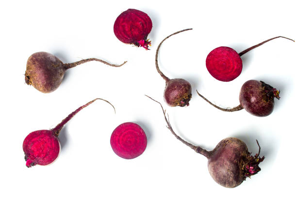 Raw beet isolated on white background Raw beet root isolated on white background beet stock pictures, royalty-free photos & images