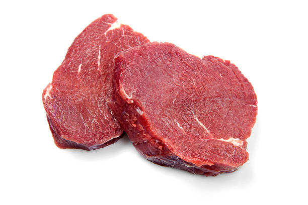 Raw fillet steaks stock photo