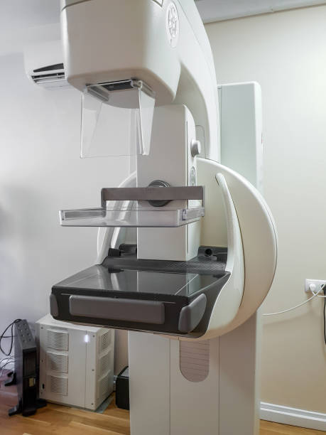 X ray mammograph in a doctor's office, medical equipment stock photo