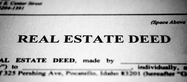 Real Estate Deed Transfer of Land or Property stock photo
