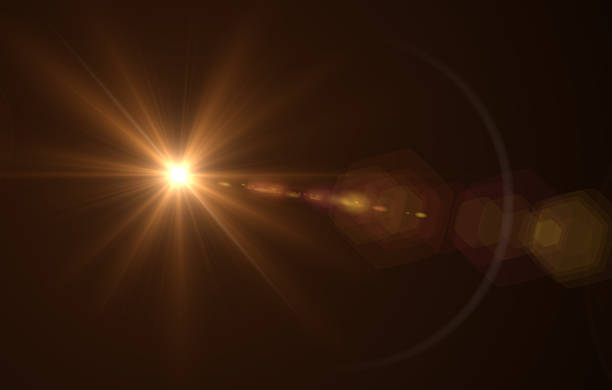 реальное светорассеяние в объективе efftect-hd изображение - sun стоковые фото и изображения