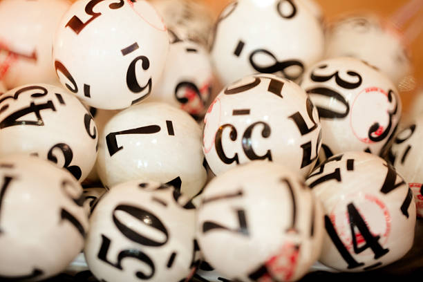 Real Lottery Gravity Balls stock photo