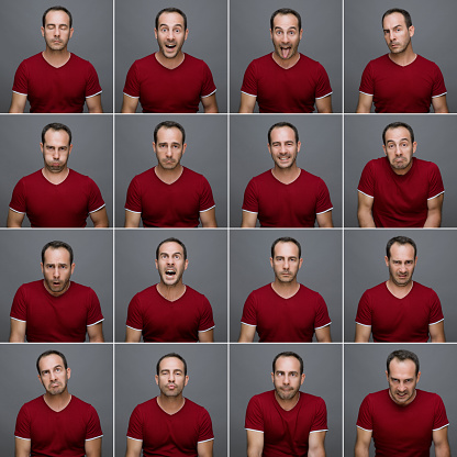 expressions facial different man sixteen making