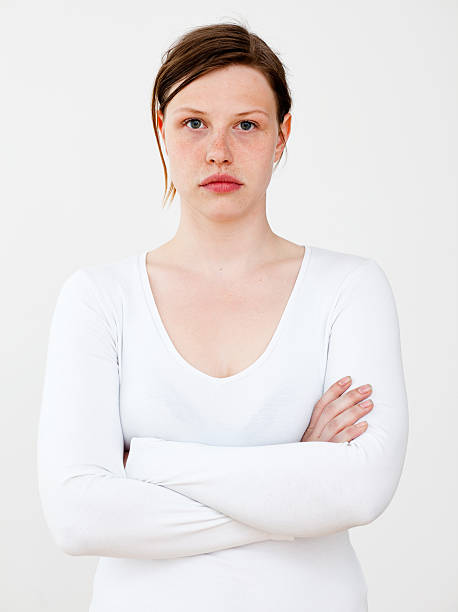 Real People Upper Body Portrait: Young Caucasian Woman stock photo