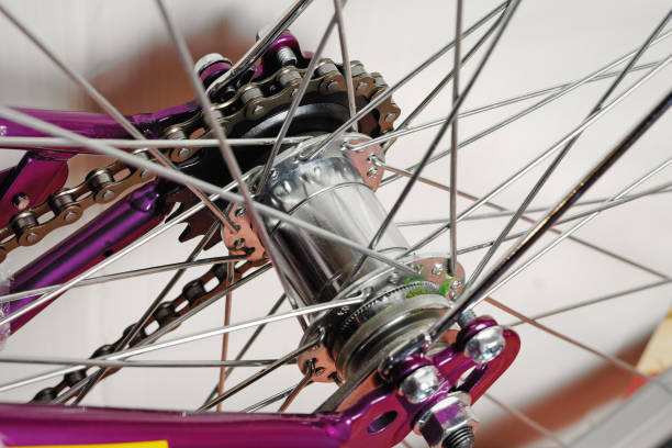 Rear bike hub. stock photo