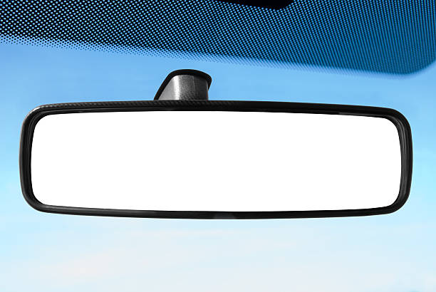 A rear view mirror in a car in cartoon Rear view mirror in a car rear view mirror stock pictures, royalty-free photos & images