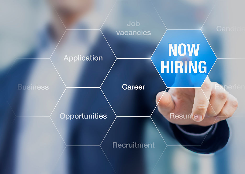 Iklan perekrut untuk lowongan pekerjaan, mencari kandidat untuk disewa untuk peluang bisnis