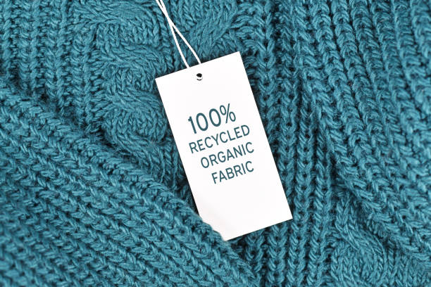 100% recycled organic fabric stock photo