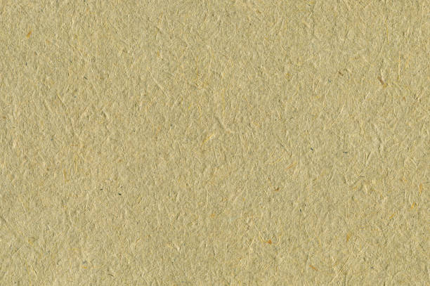 Recycled Paper Texture Horizontal Background, Pale Tan Beige Sepia Textured Macro Closeup Vertical Pattern, Straw Natural Handmade Rough Rice Craft Copy Space stock photo