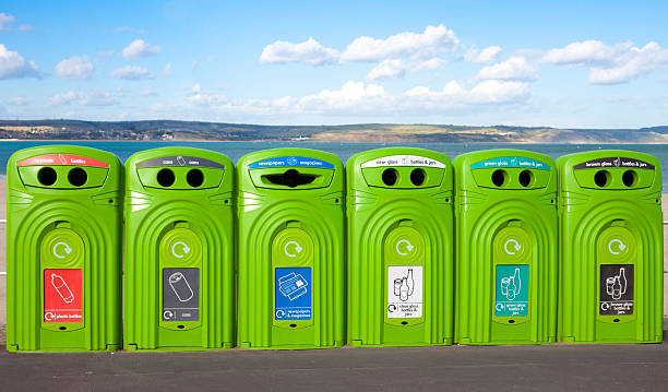 Recycling Bins stock photo