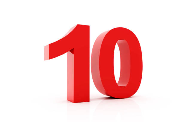 Best Red Number 10 With Reflection Stock Photos, Pictures & Royalty ...