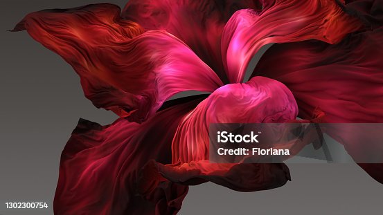 istock Red abstract iris 1302300754